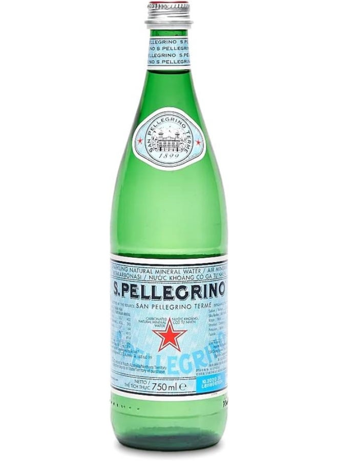 Natural Mineral Sparkling Water Glass