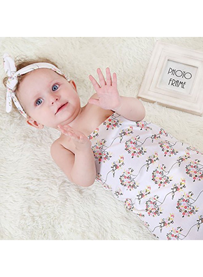 نيبمينينت بطانية بطبعة زهور مع ربطة رأس - Image 4