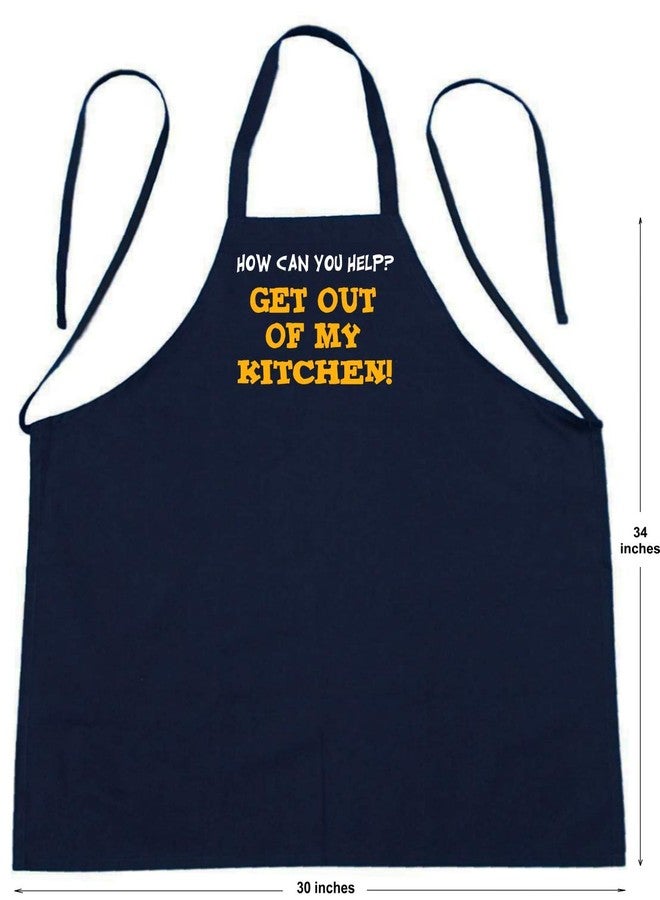 CoolAprons Funny Black Cooking Apron Get Out Of My Kitchen, Comical Novelty Aprons With Bold Attitude For Home Chefs - Image 3