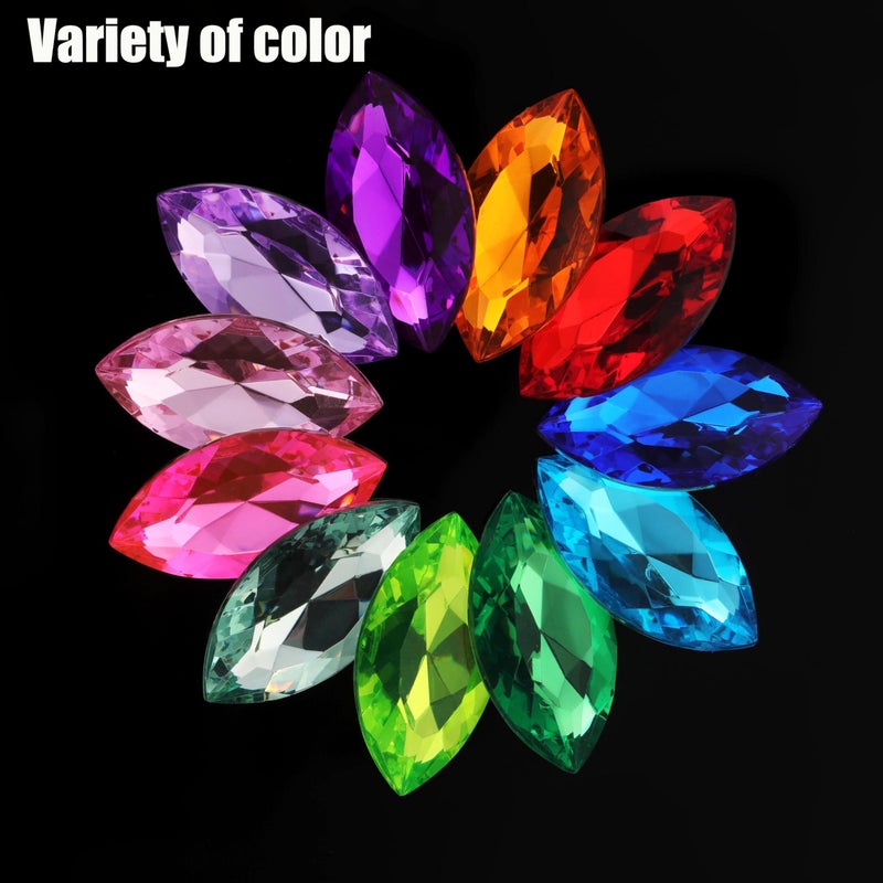 RICHNESS 110pcs Self Adhesive Craft Jewels Jumbo Bling Crystal Gem Stickers Assorted Shapes Colors Rhinestone Stickers for Arts & Crafts Projects - Image 2