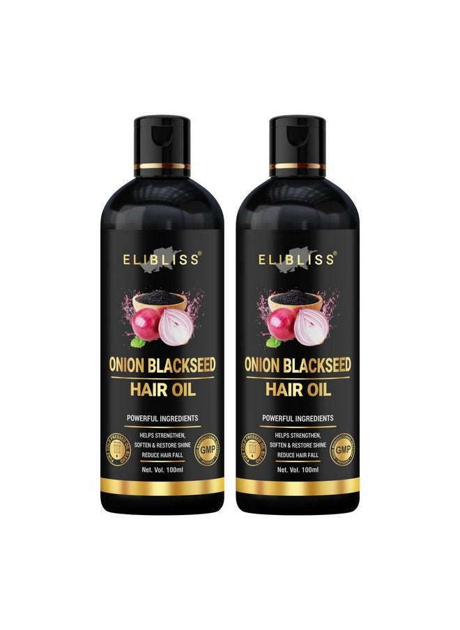 ELIBLISS - Onion Hair Oil For Hair Growth And Hair Fall Control - With Black Seed Oil Extracts Pack Of 2 - Image 1