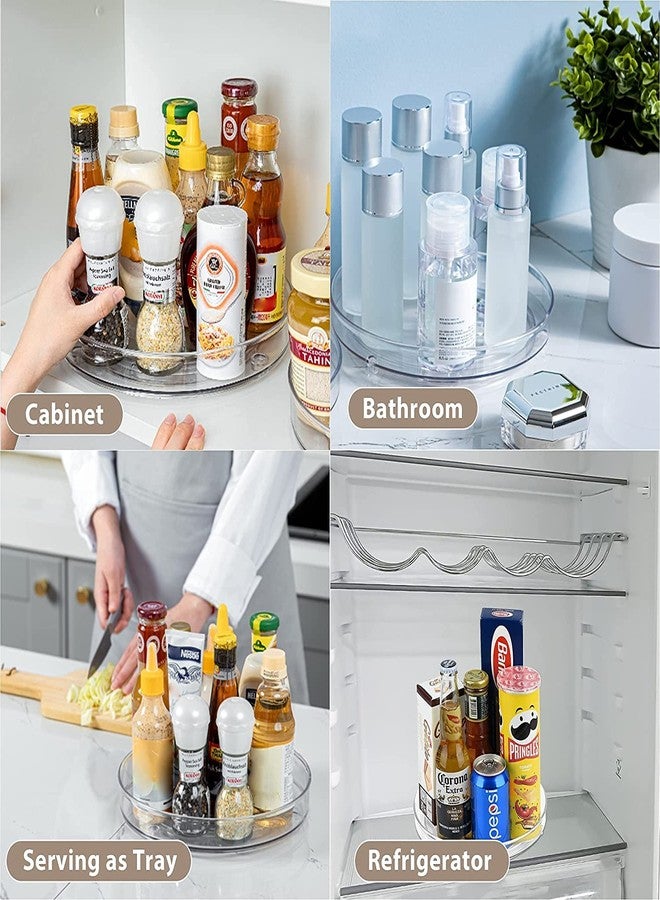 SHARMA PLASTICS Lazy Susan Cabinet Organizer 10" Clear Acrylic Turntable Organizer Rotating Spice Rack Kitchen Storage Cosmetic Makeup Organizers - Image 5
