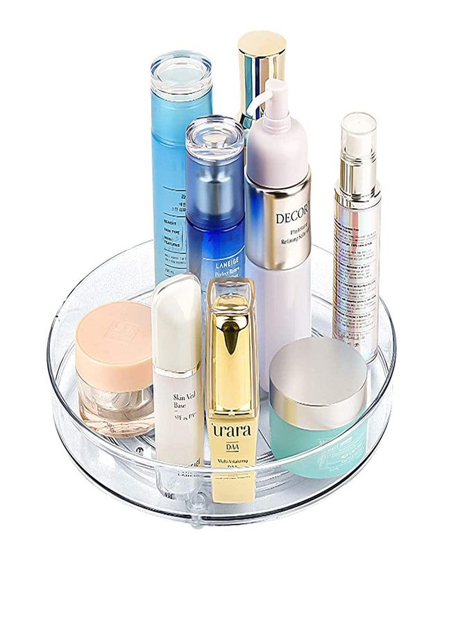 SHARMA PLASTICS Lazy Susan Cabinet Organizer 10" Clear Acrylic Turntable Organizer Rotating Spice Rack Kitchen Storage Cosmetic Makeup Organizers - Image 1