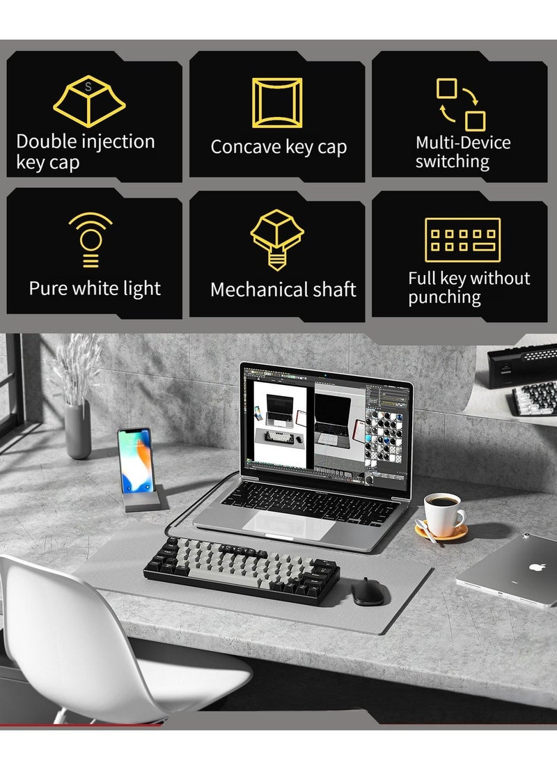 M MIAOYAN - 63-key hybrid light pluggable blue axis computer game mechanical keyboard - Image 1