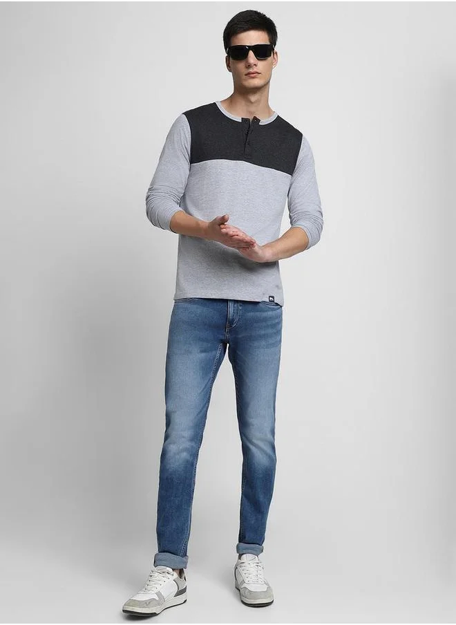 Dennis Lingo Printed Long Sleeves Neck T-Shirt by Styli