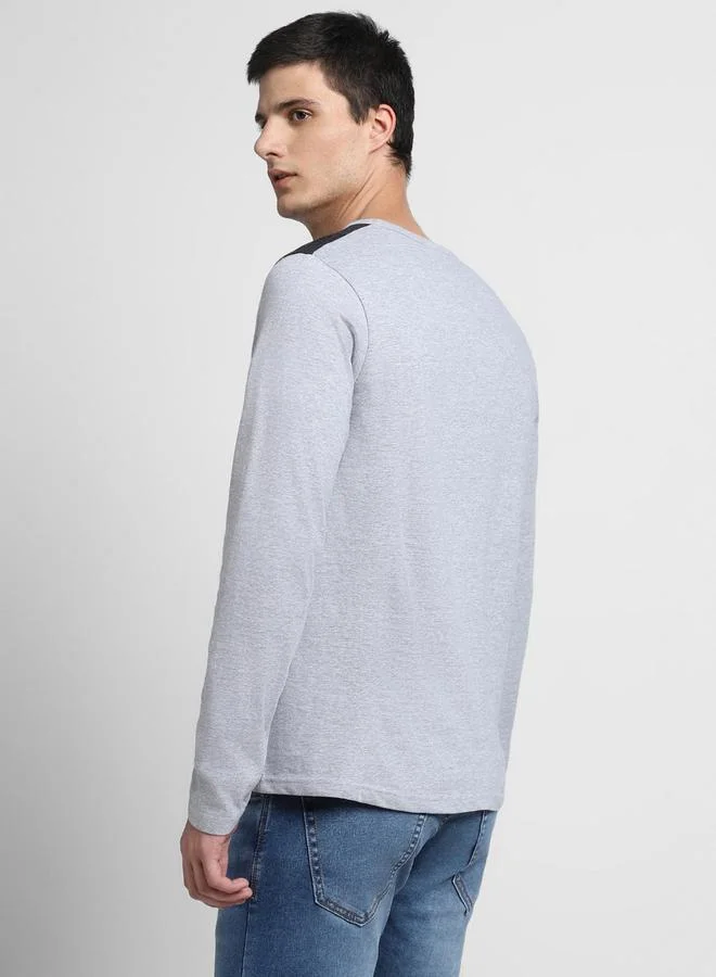 Dennis Lingo Printed Long Sleeves Neck T-Shirt by Styli