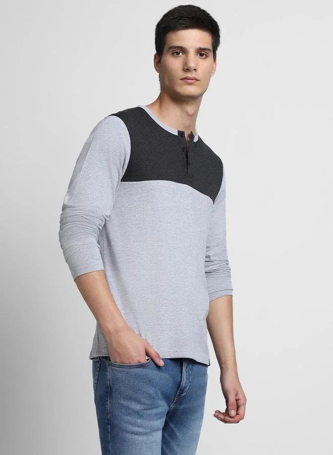 Dennis Lingo Printed Long Sleeves Neck T-Shirt by Styli