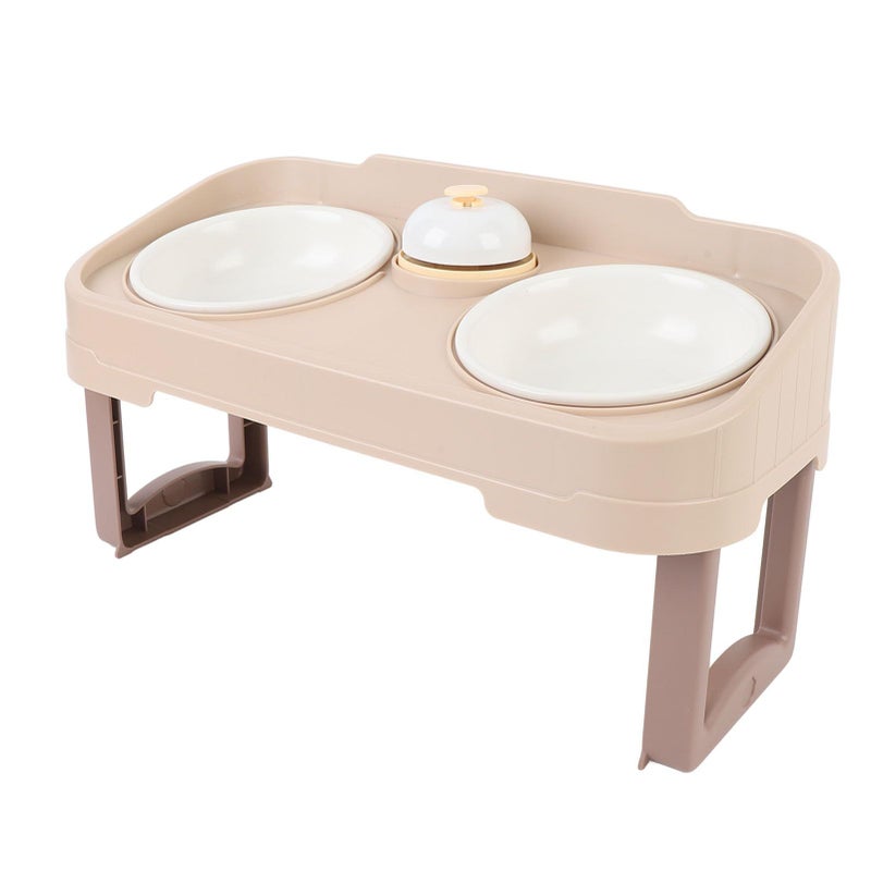 Dual Bowl Raised Pet Feeder With Splash Guard Anti Spill For Cats And Dogs - Image 2