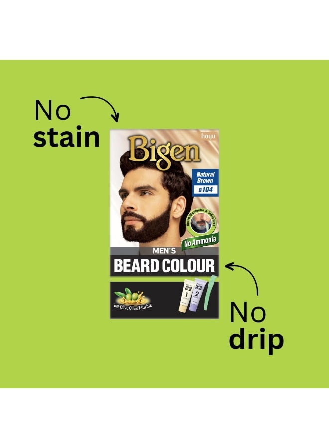 Bigen Men's Beard Color Natural Brown (B104) 20gm+20gm=40gm - Image 4