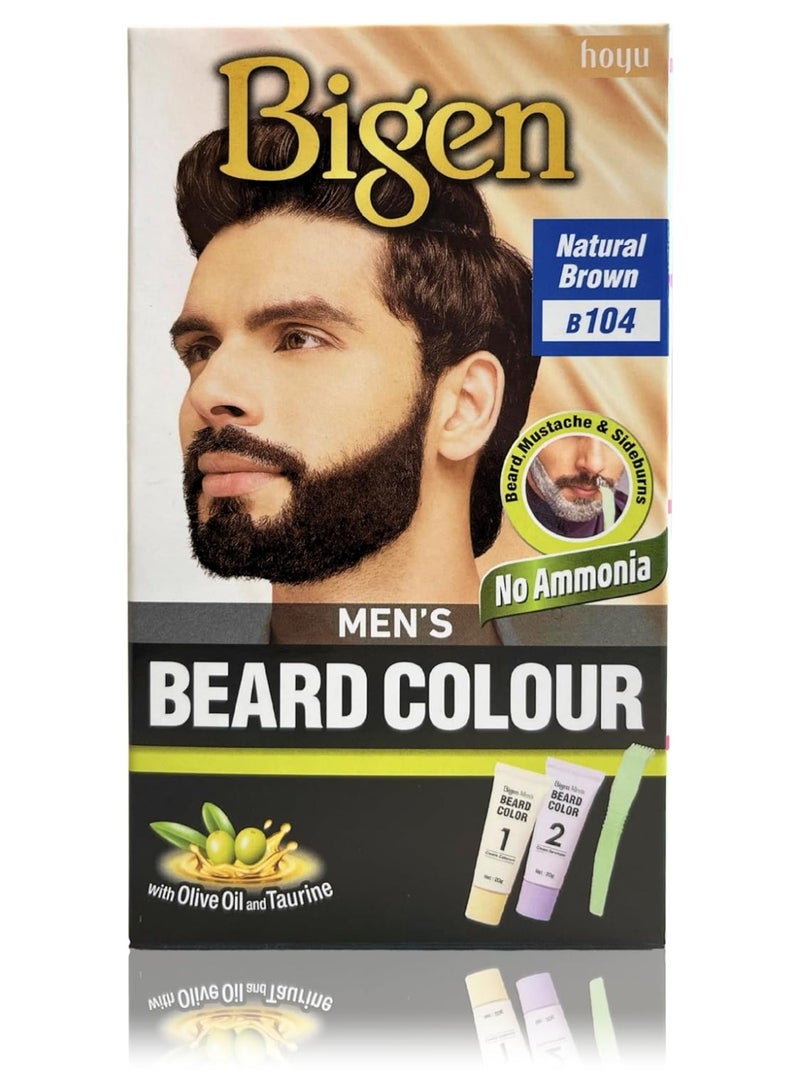 Bigen Men's Beard Color Natural Brown (B104) 20gm+20gm=40gm - Image 2
