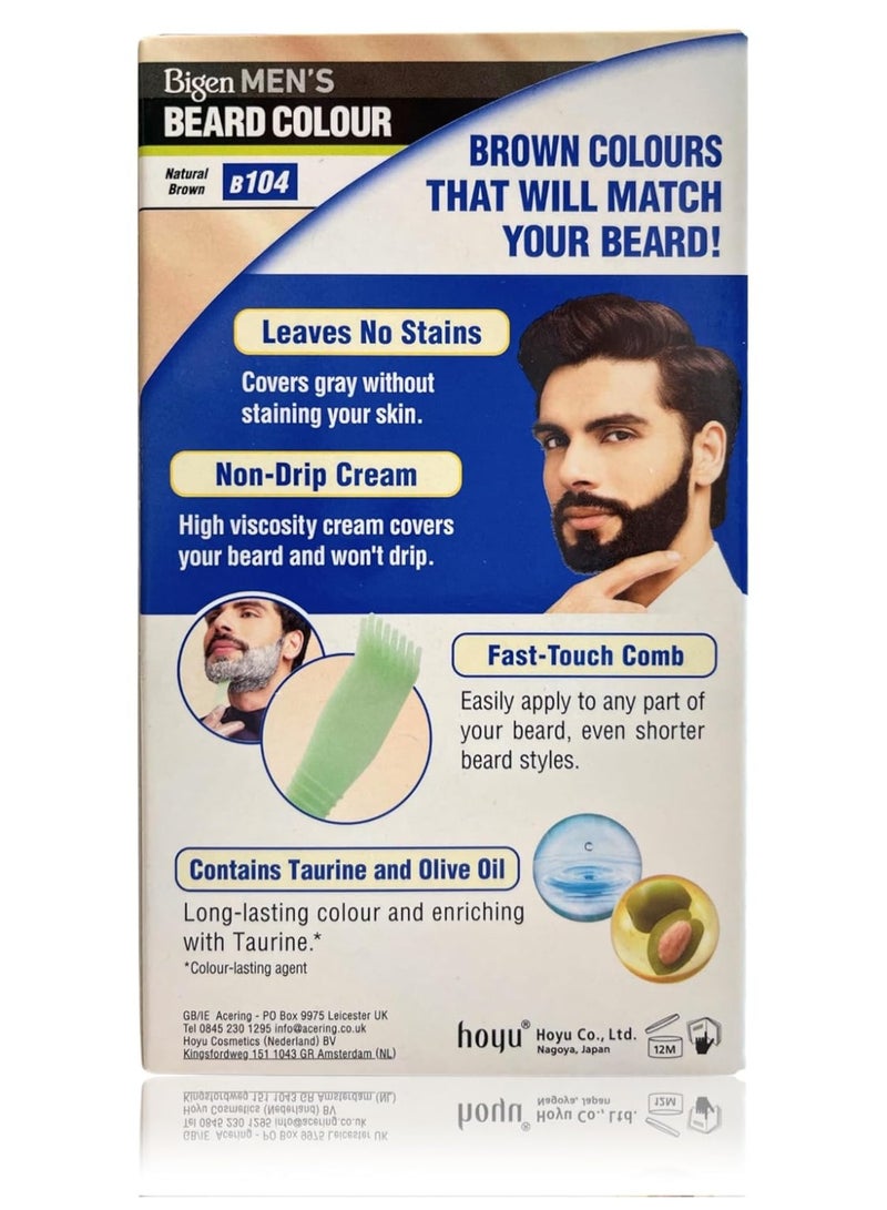 Bigen Men's Beard Color Natural Brown (B104) 20gm+20gm=40gm - Image 3
