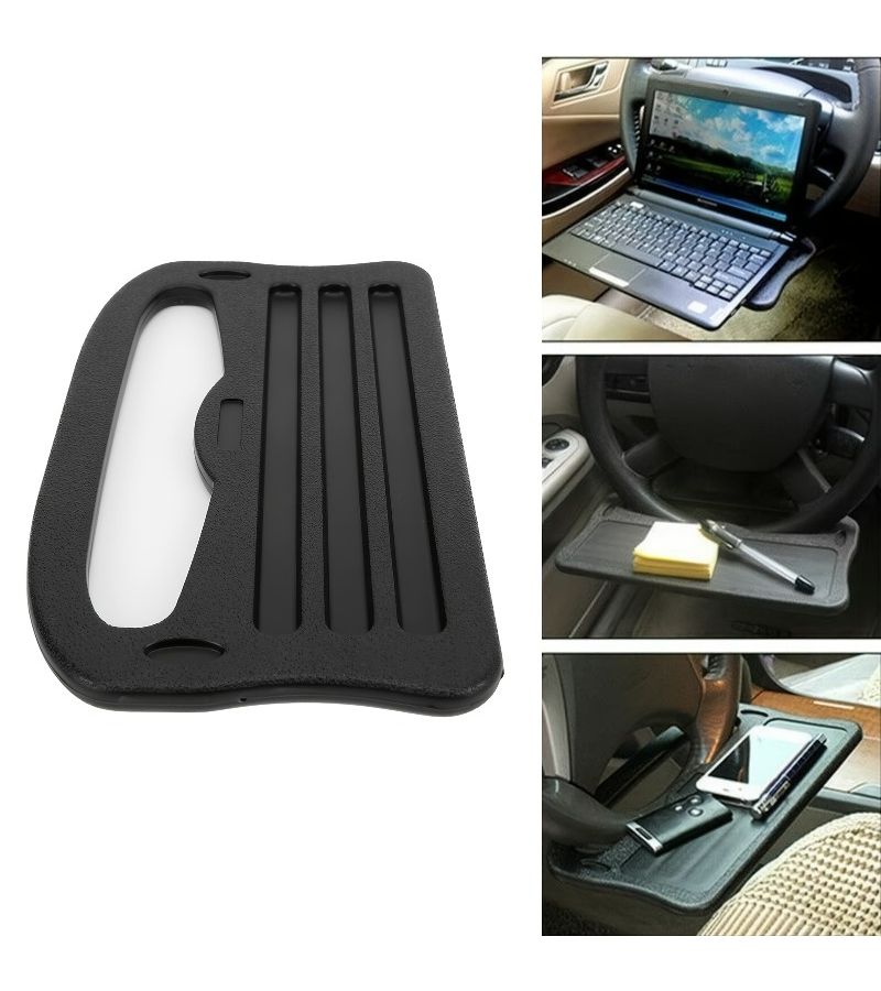 2in1 Steering Wheel Tabletop Car Desk Tray for Laptops Tablets Phones - Image 1