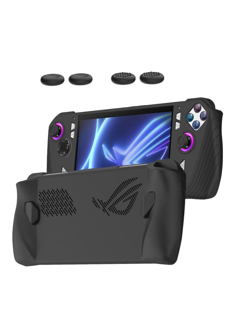 Compatible with Asus ROG Ally 2023 Handheld Game Console All-inclusive Silicone Protective Case Anti-drop Protective Case (Black) - Image 1