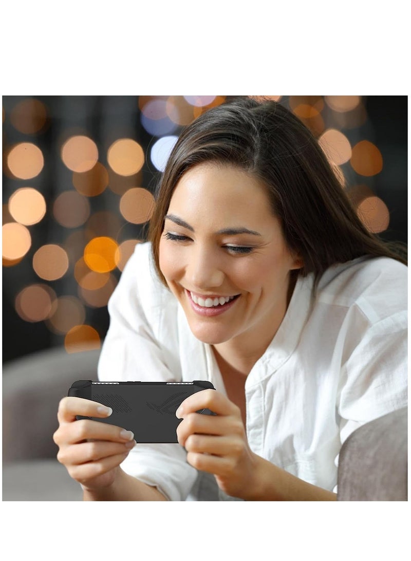 Compatible with Asus ROG Ally 2023 Handheld Game Console All-inclusive Silicone Protective Case Anti-drop Protective Case (Black) - Image 4