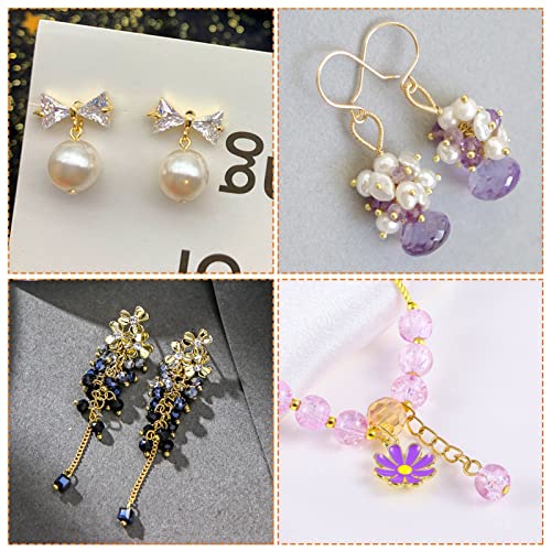 Oubaka 1000pcs Assorted Head Pins Set for Jewelry Making,includes 500pcs Ball Head Pins and 500pcs Flat Head Pins, Beading Pins for DIY Craft(35mm,5 Colors) - Image 4