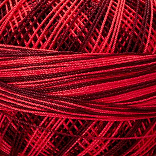 Handy Hands Lizbeth Egyptian Cotton Crochet Thread, Tatting Thread, and Knitting Thread Lace Size 20 (25 Grams 210 Yards) – HH20147, Red Burst - Image 2