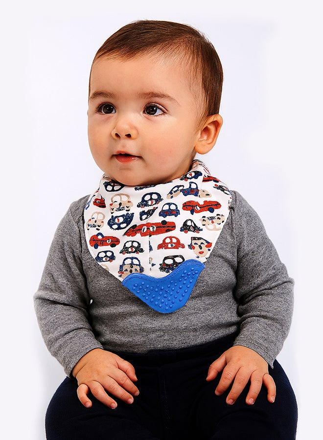 Little Surprise Box, 2PCS Set of Winner print premium adjustable snap on closure  Silicone teether Flap Bibs - Image 3