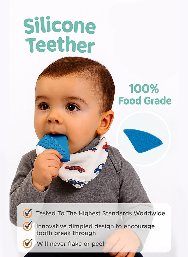 Little Surprise Box, 2PCS Set of Winner print premium adjustable snap on closure  Silicone teether Flap Bibs - Image 4