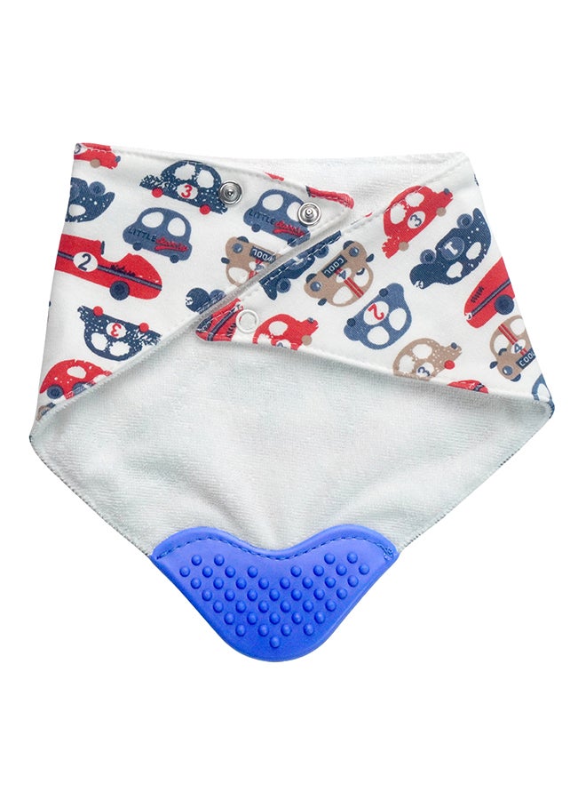 Little Surprise Box, 2PCS Set of Winner print premium adjustable snap on closure  Silicone teether Flap Bibs - Image 5
