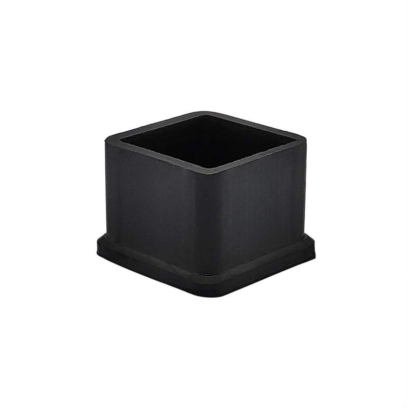 Flyshop Square AntiSlip Rubber Leg Tips Furniture Chair Leg Floor Protectors 098 Inch x 098 Inch 25 x 25 mm Black 10Pcs