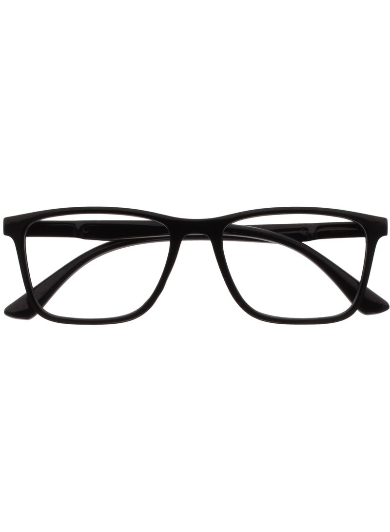 OPULIZE NYX Reading Glasses with Blue Light Blocking for Women Men, Rectangular Frame with UV & Eyestrain Protection, Anti-Glare Computer Gaming Glasses, Black +2.0 (Pack of 1) - Image 1