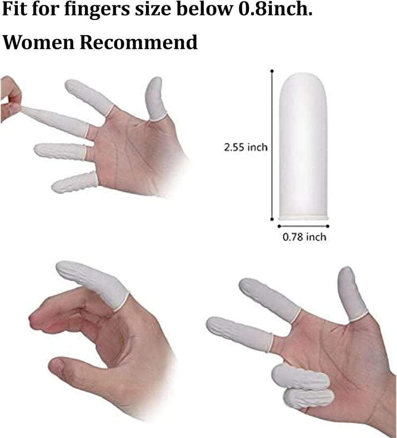 Cuttte (Approx. 330 PCS Latex Finger Cots, Medium Finger Gloves Protectors Disposable, Thumb Covers Protector for Fingertips - Image 2