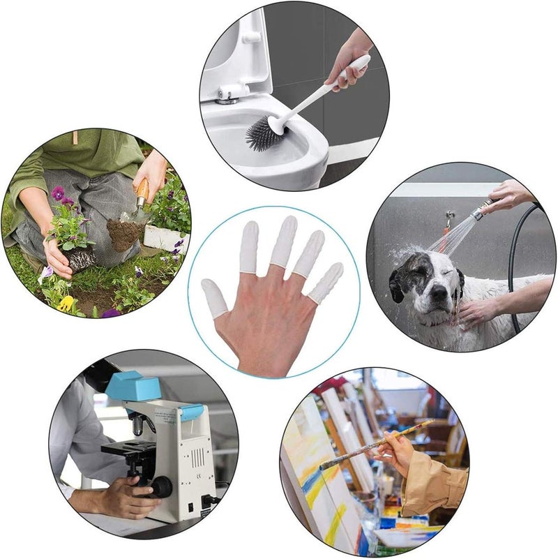 Cuttte (Approx. 330 PCS Latex Finger Cots, Medium Finger Gloves Protectors Disposable, Thumb Covers Protector for Fingertips - Image 5