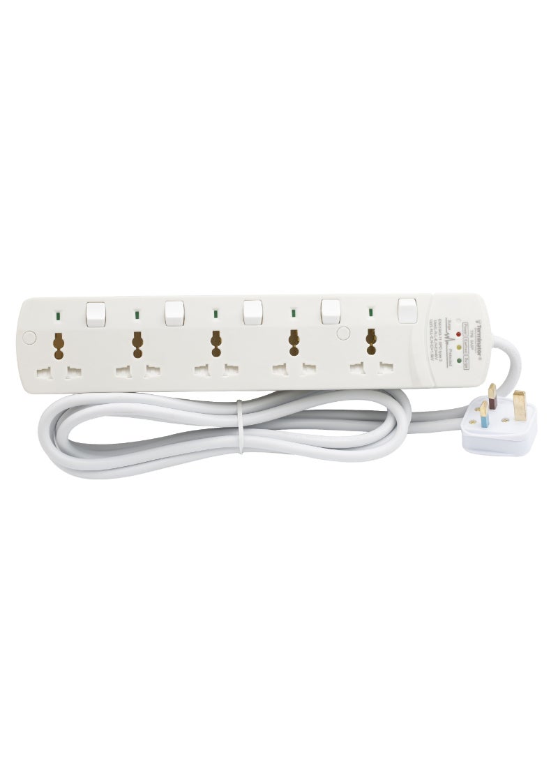 Terminator Extension 5G/3M Universal Socket With Surge Protection & Indicators TPB 5ASP DCL & ESMA Approved Terminator