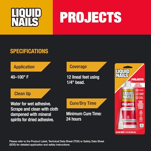 Liquid Nails لاصق ليكويد نيلز LN-700 4 أونصات للمشاريع الصغيرة والإصلاحات - Image 5