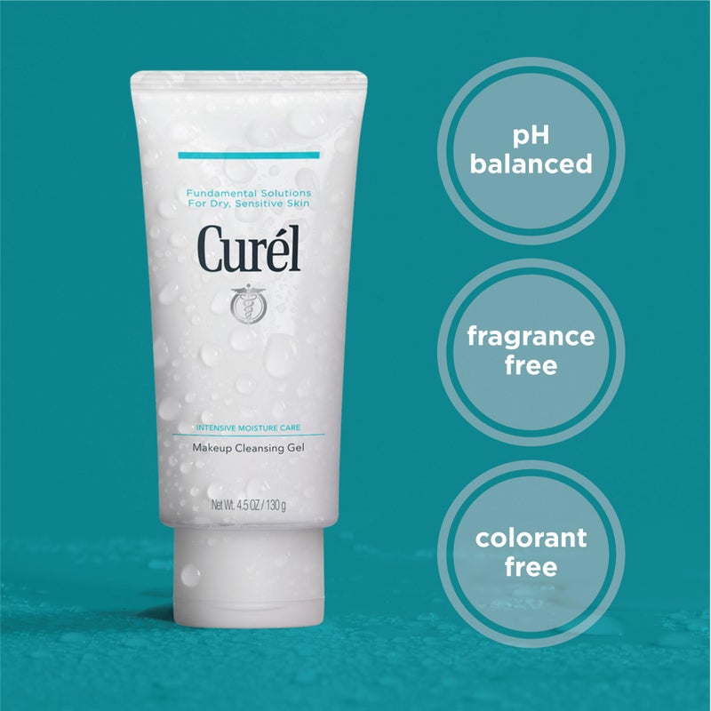 Curel جل تنظيف المكياج من كيريل للعناية بالبشرة اليابانية، مزيل مكياج العيون المقاوم للماء ومنظف وجه لطيف للبشرة الجافة والحساسة، الخطوة 1 من 2، 4.5 أونصة - Image 2