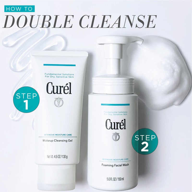 Curel جل تنظيف المكياج من كيريل للعناية بالبشرة اليابانية، مزيل مكياج العيون المقاوم للماء ومنظف وجه لطيف للبشرة الجافة والحساسة، الخطوة 1 من 2، 4.5 أونصة - Image 5