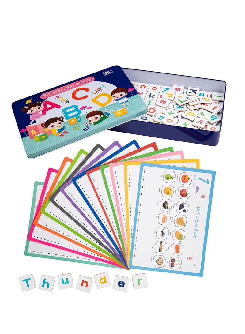 SYOSI Magnetic Letters and Numbers Alphabet ABC Fridge Magnets Flash Cards Preschool Learning Spelling Toys for 3 4 5 6 Years Old Kids Toddlers Boy Girl  - Image 1