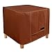 NettyPro Waterproof Ottoman Cover Square 20 x 20 Inch Outdoor Patio Furniture Ottoman Table Cover, Brown - Image 2