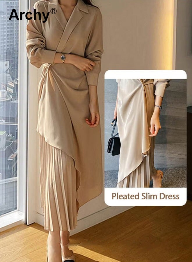 Archy Women's Casual Dress Maxi long Dress Plus Size Long Sleeve Maxi Dresses Cinched Slim Fit Flowy Long Dress - Image 2