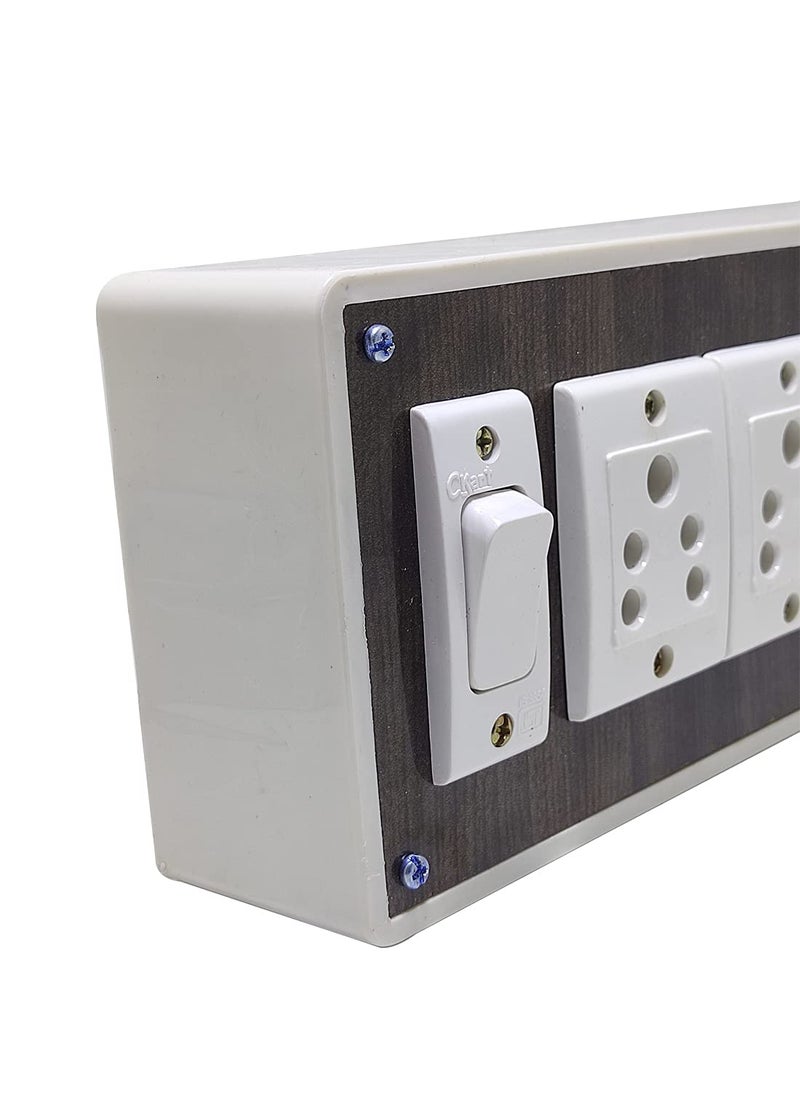 DNP DnP Portable Plastic Switch Board Electric Spy Guard Extension Board 1- Switch ,5- Plug ,3meter Wire with 1 Atteched 3 Pin Power Plug  - Image 5