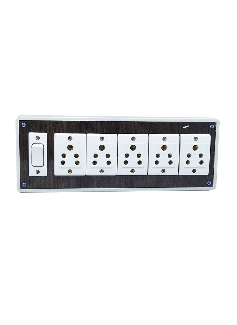 DNP DnP Portable Plastic Switch Board Electric Spy Guard Extension Board 1- Switch ,5- Plug ,3meter Wire with 1 Atteched 3 Pin Power Plug  - Image 4