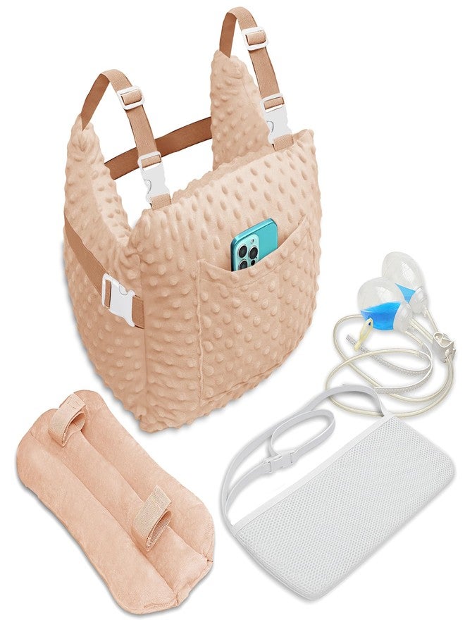 Zomaple Mastectomy Recovery Pillow + Strap, Seat Belt Cover & Shower Lanyard - Post-Op Essentials, Breast Augmentation/Reduction & Mastectomy Recovery Supplies - Washable Cover for Comfort & Support - Image 1