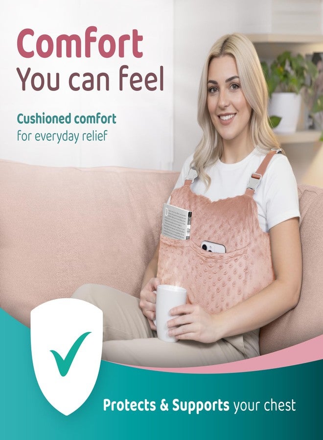 Zomaple Mastectomy Recovery Pillow + Strap, Seat Belt Cover & Shower Lanyard - Post-Op Essentials, Breast Augmentation/Reduction & Mastectomy Recovery Supplies - Washable Cover for Comfort & Support - Image 3
