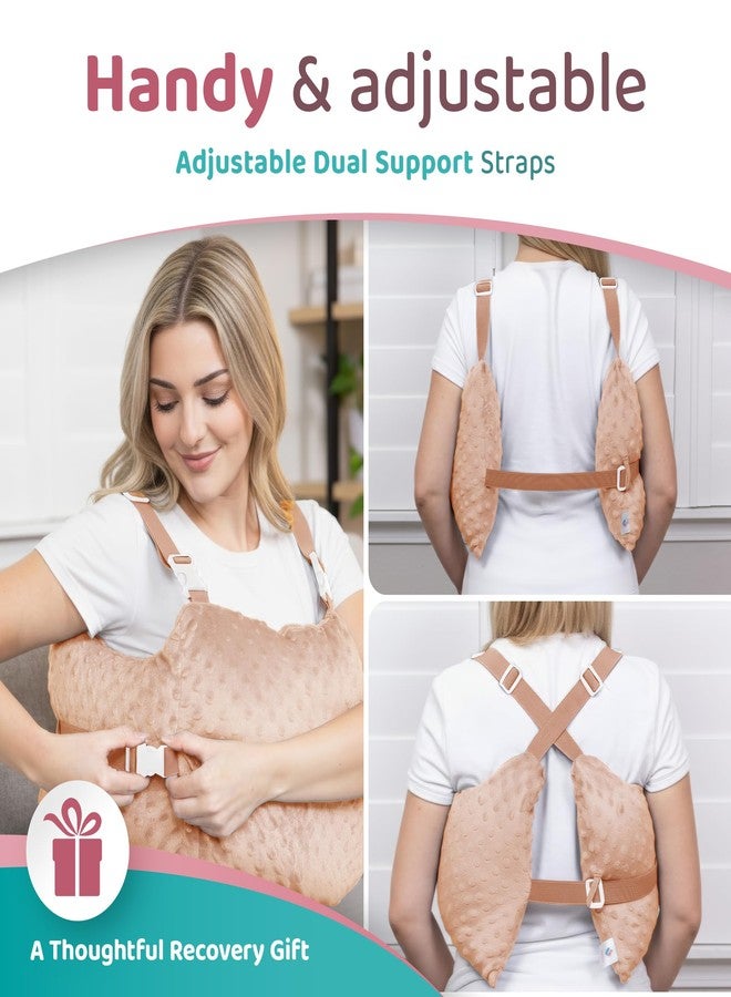 Zomaple Mastectomy Recovery Pillow + Strap, Seat Belt Cover & Shower Lanyard - Post-Op Essentials, Breast Augmentation/Reduction & Mastectomy Recovery Supplies - Washable Cover for Comfort & Support - Image 4