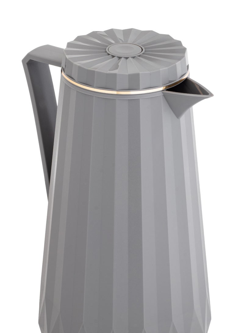 هيك ترمس للشاي والقهوة بلاستيك 1 لتر رمادي - Image 2