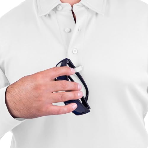 PROPPER قميص بولو بأكمام طويلة للرجال من بروبر I.C.E، أبيض، 2X-كبير - Image 3