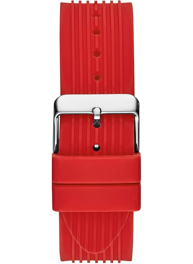 جس ساعة متعددة الوظائف 44 مم باللون الأحمر والأسود والفضي - Image 2