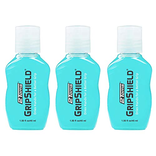 2Toms GripShield, Non-Sticky Grip Enhancer, Dry Grip Solution for Sweaty Hands, Tennis, Pickleball, Golf, Pole Dancing, and Gaming, 1.5 Ounces, 3 Bottles - Image 1