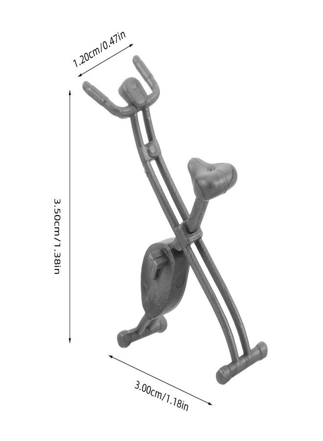 JOINPAYA Miniature Dollhouse Gym Equipment Exercise Bike 1.37In Tiny Indoor Fitness Model for DIY Dollhouse Accessories - Image 2