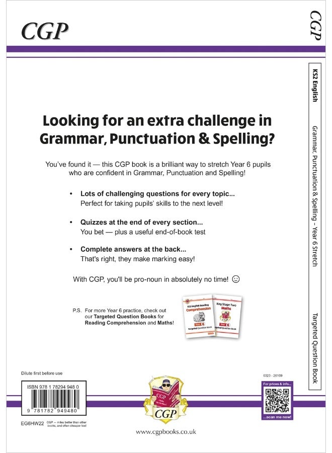 New KS2 English Year 6 Stretch Grammar, Punctuation & Spelling Targeted Question Book (w/Answers) - Image 2
