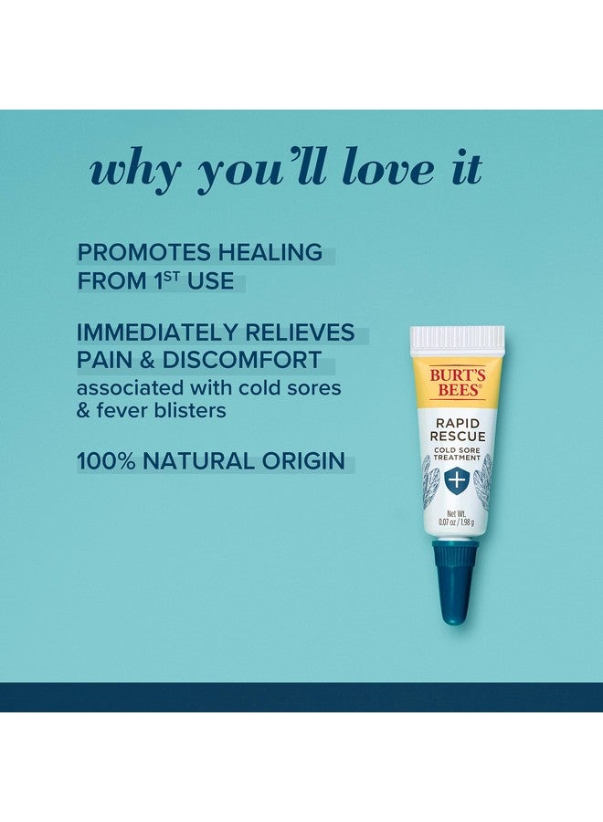 بيرتس بيز علاج القروح الباردة من Burt's Bees وبلسم الشفاه الطبي، أساسيات السكن الجامعي للعودة إلى المدرسة، مع المنثول وزيت الأوكالبتوس، العناية بالبشرة من أصل طبيعي، أنبوبان، 0.07 أونصة/0.15 أونصة. - Image 2