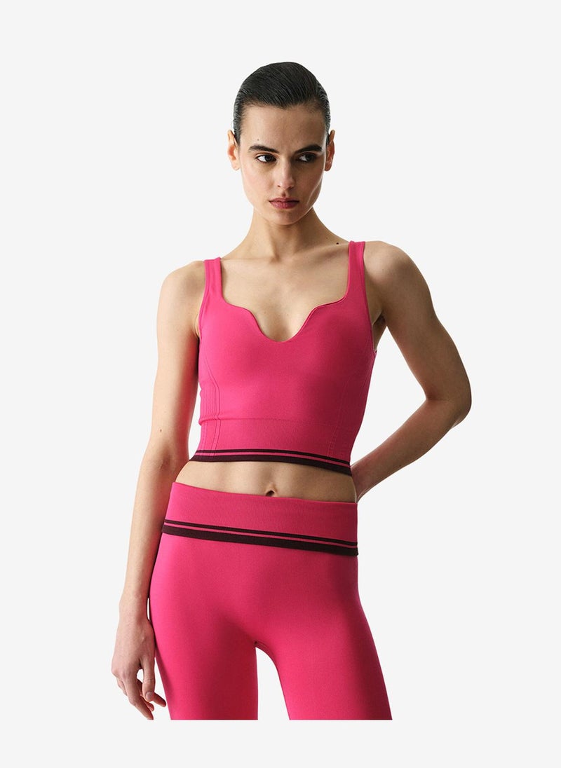 Penti Women Heart Shaped Seamless Fuchsia Top - Image 3