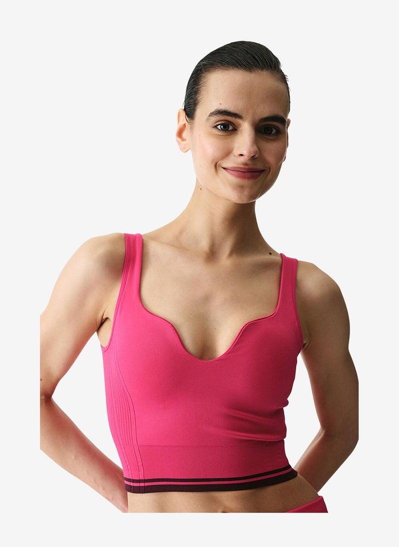 Penti Women Heart Shaped Seamless Fuchsia Top - Image 1