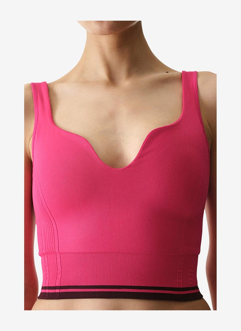 Penti Women Heart Shaped Seamless Fuchsia Top - Image 4