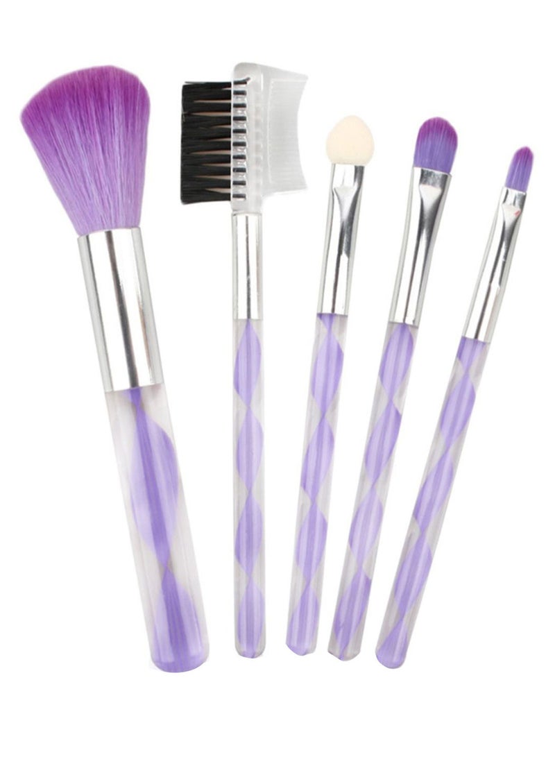 NIBEMINENT 5-Piece Portable Makeup Brush Set Multicolour - Image 1